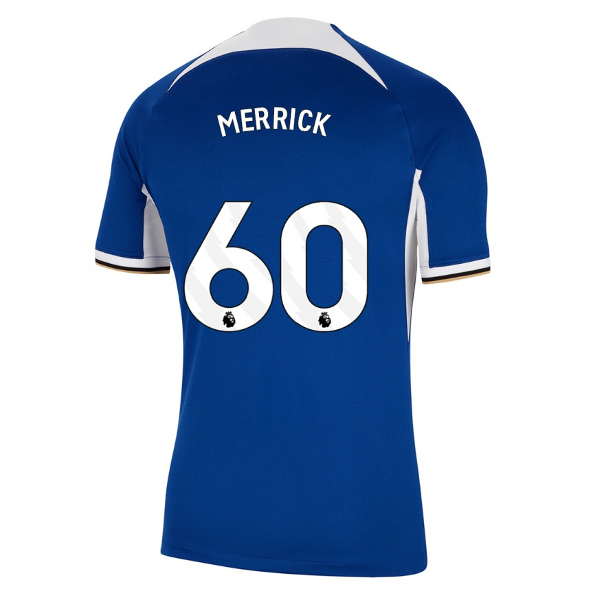 Kids  Max Merrick #60 Blue Home Jersey 2023/24 T-Shirt Canada