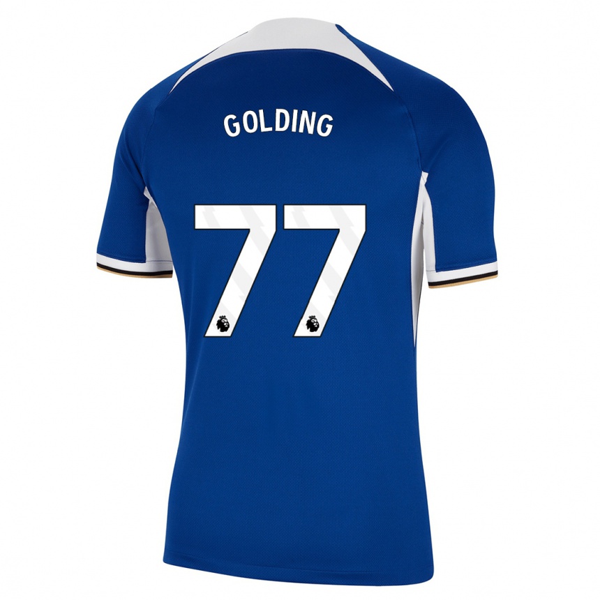 Kids Michael Golding #77 Blue Home Jersey 2023/24 T-Shirt Canada