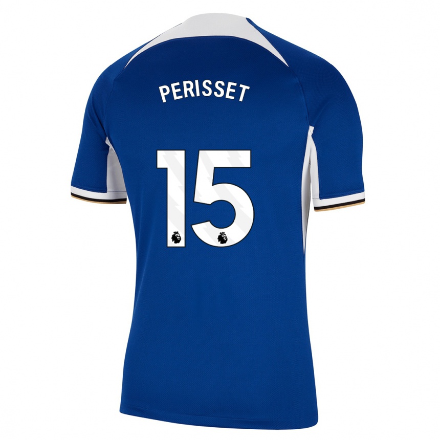 Enfant Football Maillot Eve Perisset #15 Bleu Tenues Domicile 2023/24 Canada