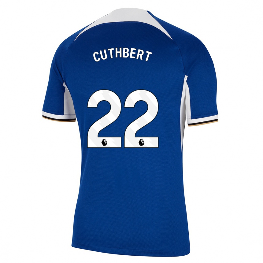 Kids Erin Cuthbert #22 Blue Home Jersey 2023/24 T-Shirt Canada