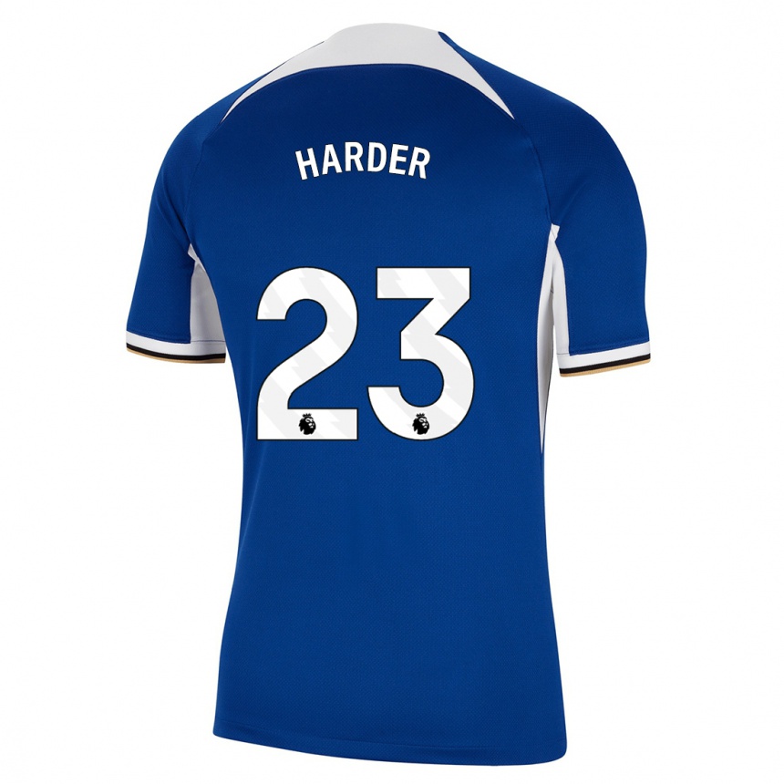 Enfant Football Maillot Pernille Harder #23 Bleu Tenues Domicile 2023/24 Canada