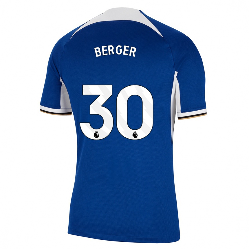 Kids Ann-Katrin Berger #30 Blue Home Jersey 2023/24 T-Shirt Canada