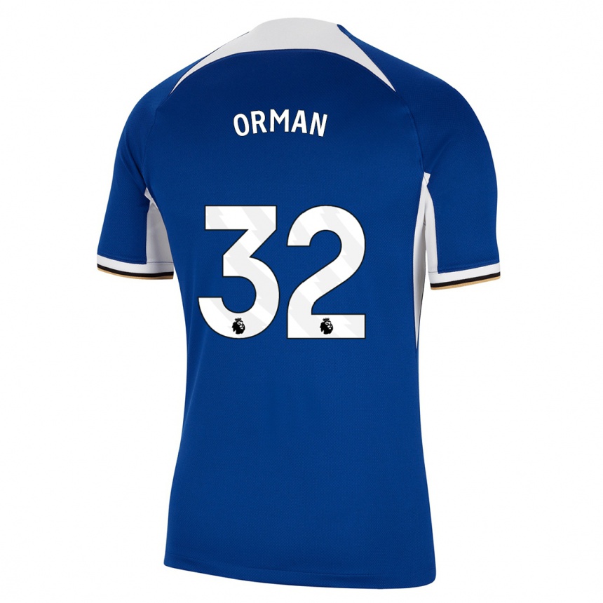 Enfant Football Maillot Emily Orman #32 Bleu Tenues Domicile 2023/24 Canada