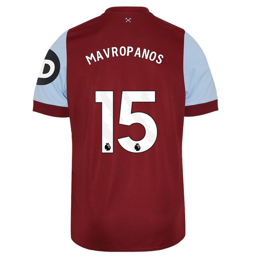 Enfant Football Maillot Konstantinos Mavropanos #15 Bordeaux Tenues Domicile 2023/24 Canada