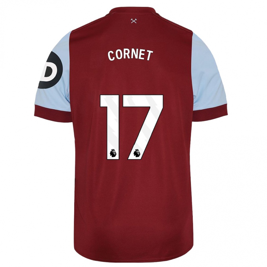 Enfant Football Maillot Maxwel Cornet #17 Bordeaux Tenues Domicile 2023/24 Canada