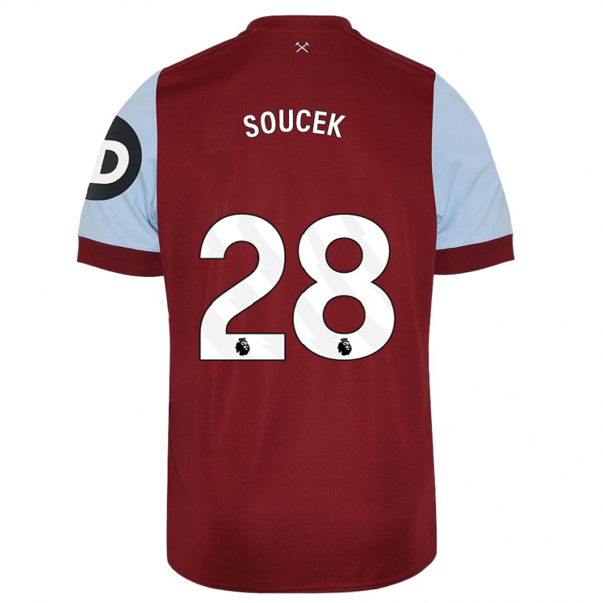 Enfant Football Maillot Tomas Soucek #28 Bordeaux Tenues Domicile 2023/24 Canada