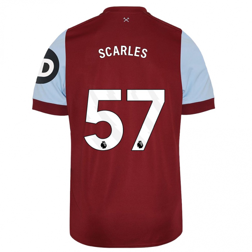 Enfant Football Maillot Oliver Scarles #57 Bordeaux Tenues Domicile 2023/24 Canada