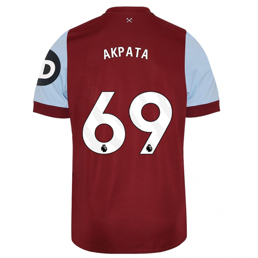 Enfant Football Maillot Tyron Akpata #69 Bordeaux Tenues Domicile 2023/24 Canada