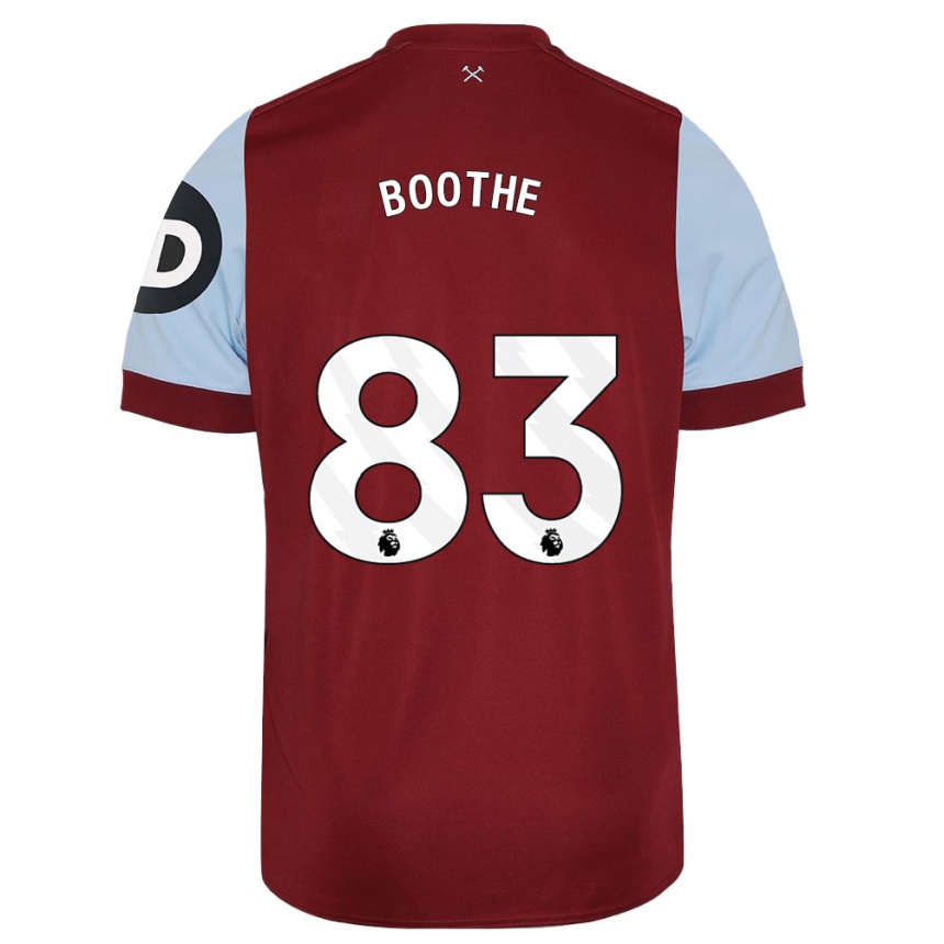 Enfant Football Maillot Sebastian Boothe #83 Bordeaux Tenues Domicile 2023/24 Canada