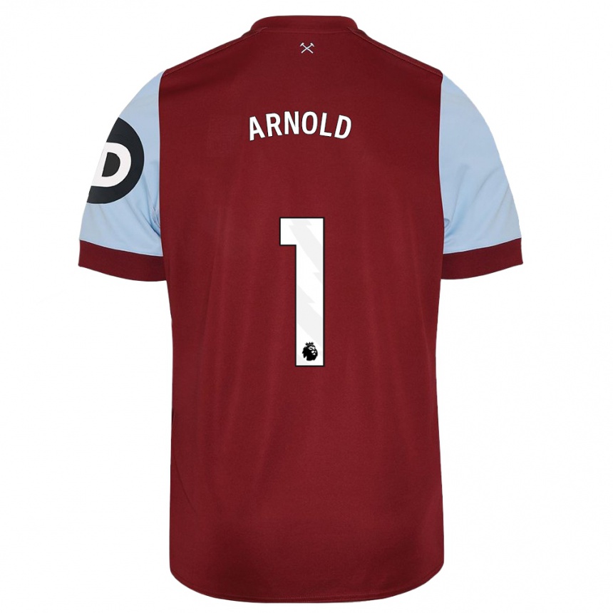 Enfant Football Maillot Mackenzie Arnold #1 Bordeaux Tenues Domicile 2023/24 Canada