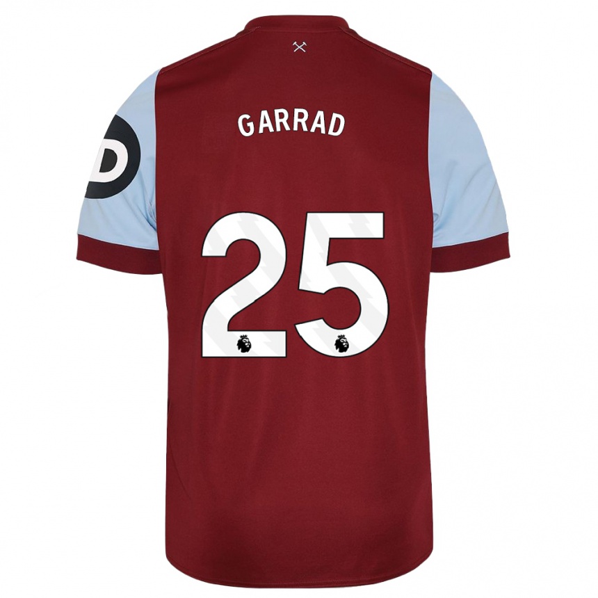 Enfant Football Maillot Grace Garrad #25 Bordeaux Tenues Domicile 2023/24 Canada