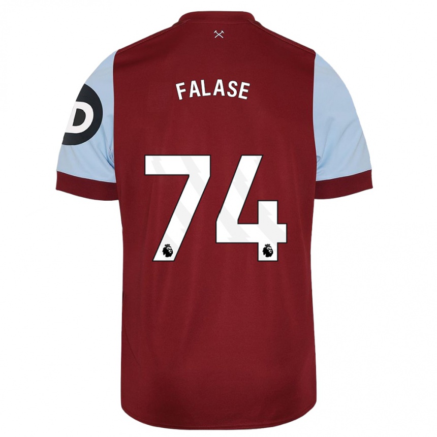 Enfant Football Maillot Asher Falase #74 Bordeaux Tenues Domicile 2023/24 Canada