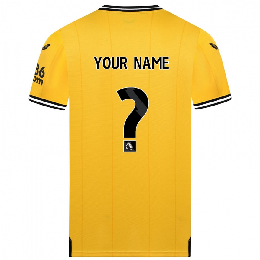 Enfant Football Maillot Votre Nom #0 Jaune Tenues Domicile 2023/24 Canada