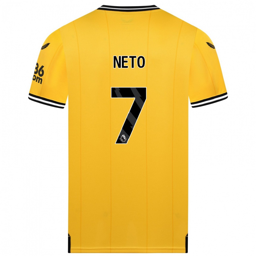 Enfant Football Maillot Pedro Neto #7 Jaune Tenues Domicile 2023/24 Canada