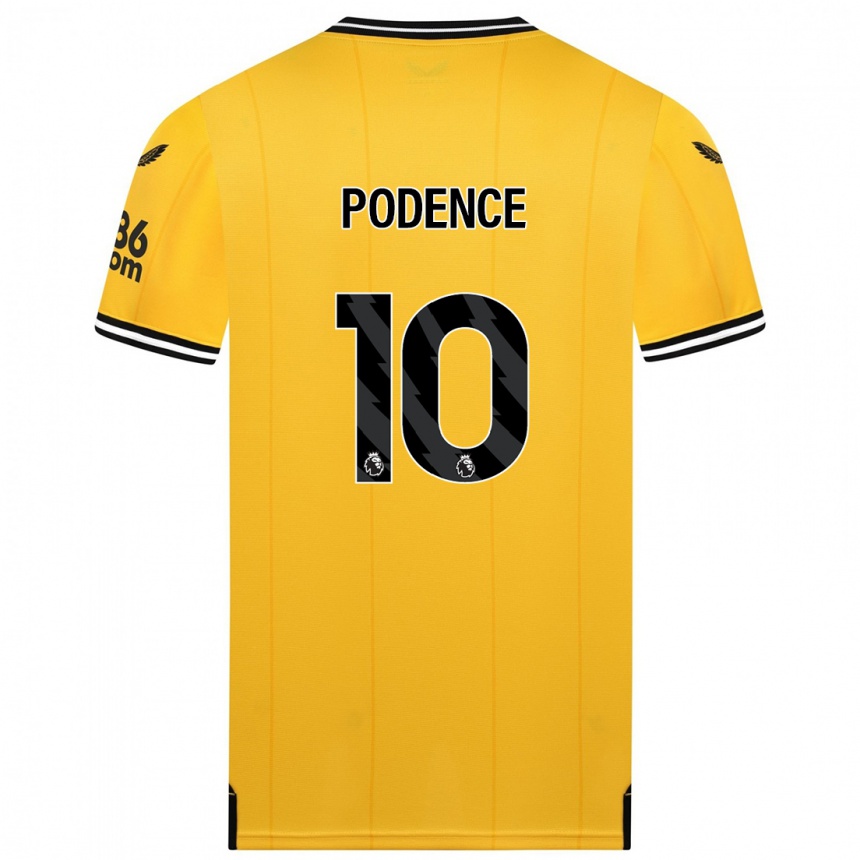 Kids Football Daniel Podence #10 Yellow Home Jersey 2023/24 T-Shirt Canada