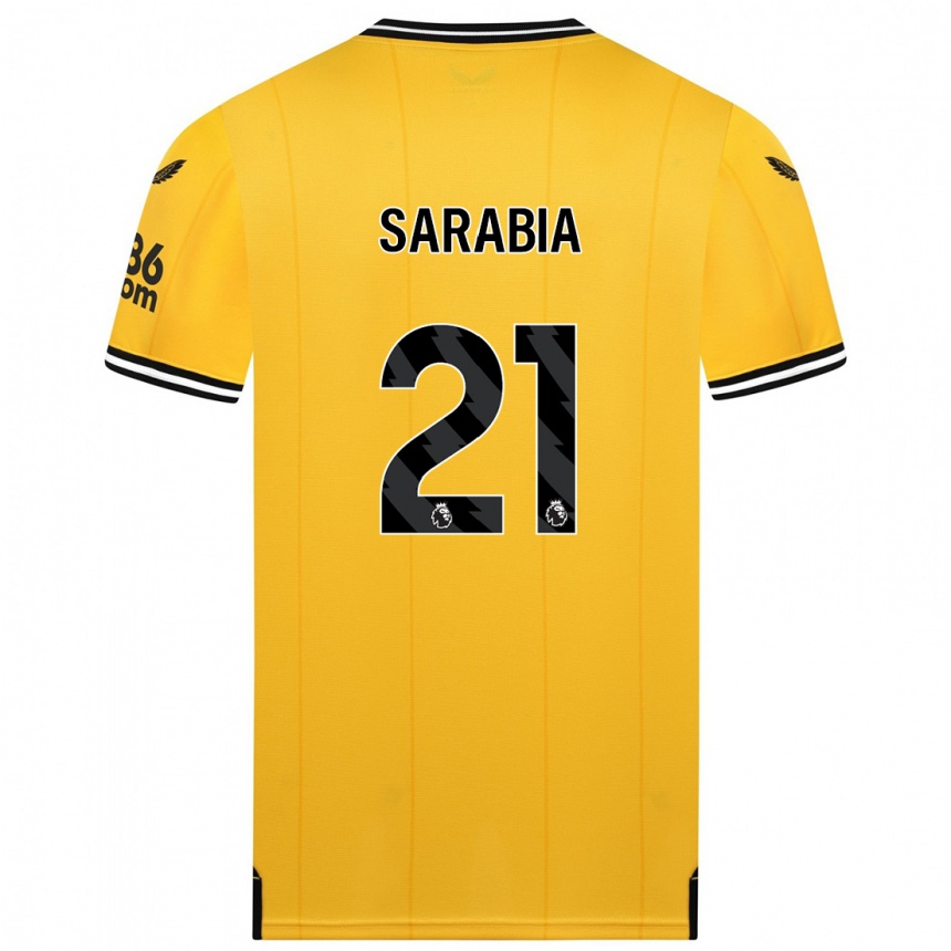 Enfant Football Maillot Pablo Sarabia #21 Jaune Tenues Domicile 2023/24 Canada