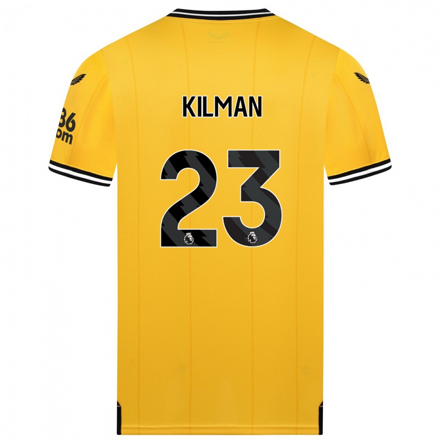 Enfant Football Maillot Max Kilman #23 Jaune Tenues Domicile 2023/24 Canada