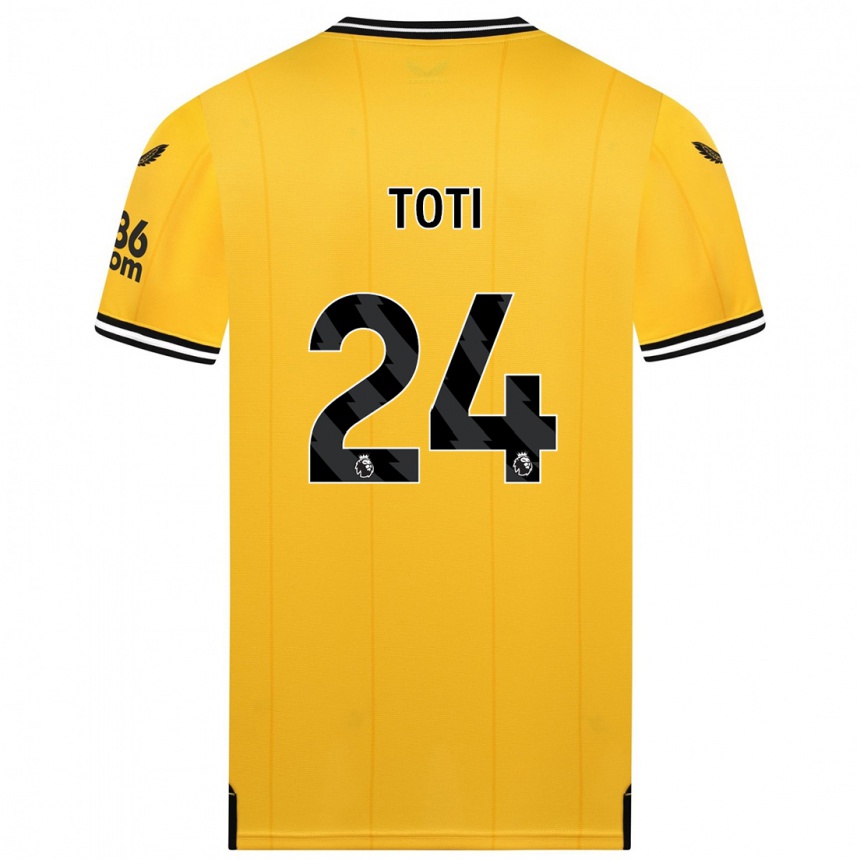 Enfant Football Maillot Toti #24 Jaune Tenues Domicile 2023/24 Canada