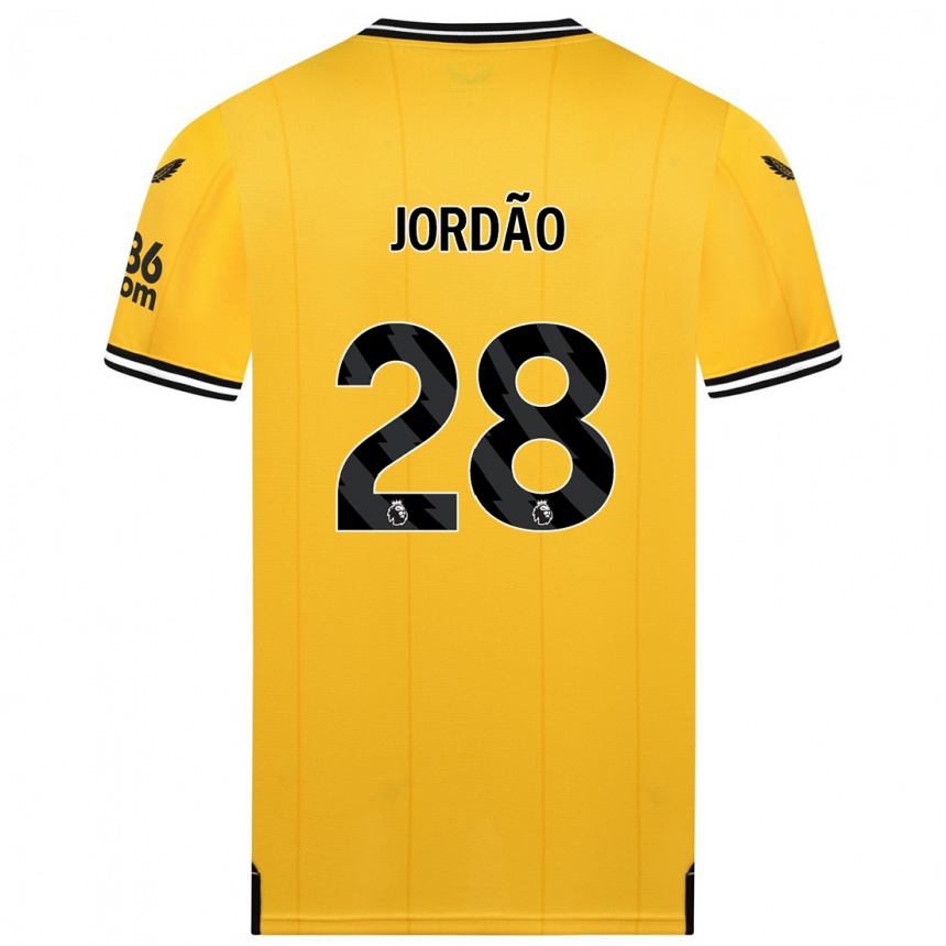 Kids Football Bruno Jordão #28 Yellow Home Jersey 2023/24 T-Shirt Canada