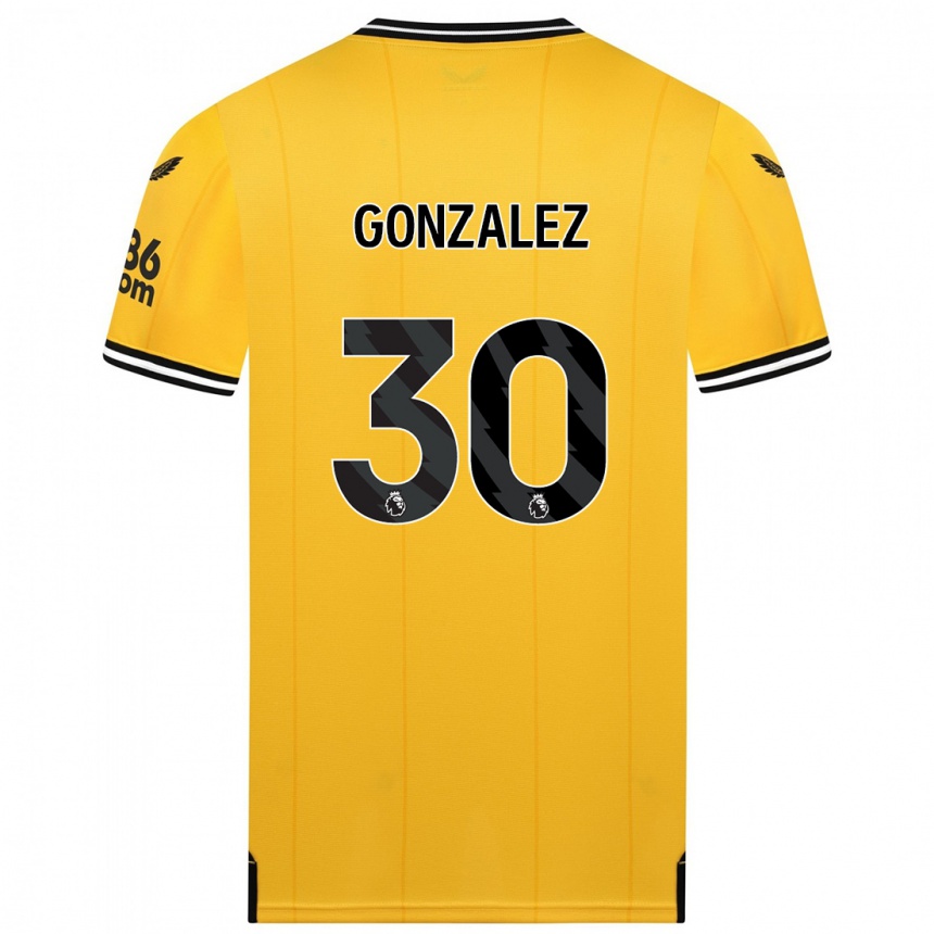 Enfant Football Maillot Enso González #30 Jaune Tenues Domicile 2023/24 Canada