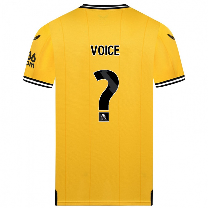 Kids Football Caden Voice #0 Yellow Home Jersey 2023/24 T-Shirt Canada