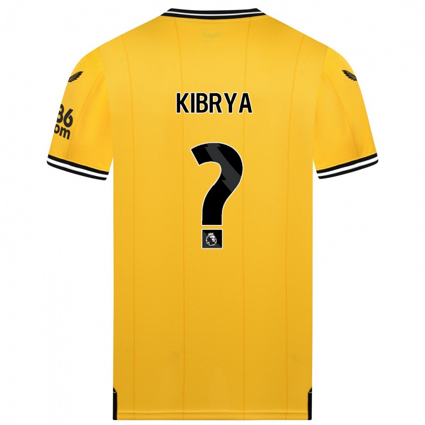 Kids Football Lucas Kibrya #0 Yellow Home Jersey 2023/24 T-Shirt Canada