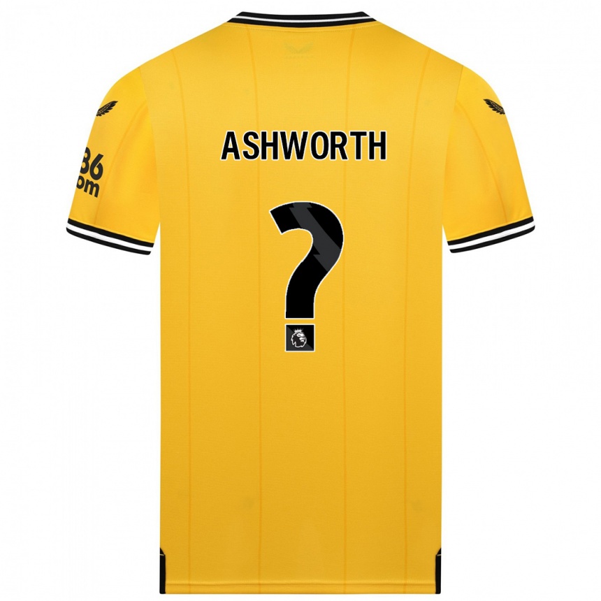 Kids Football Fin Ashworth #0 Yellow Home Jersey 2023/24 T-Shirt Canada