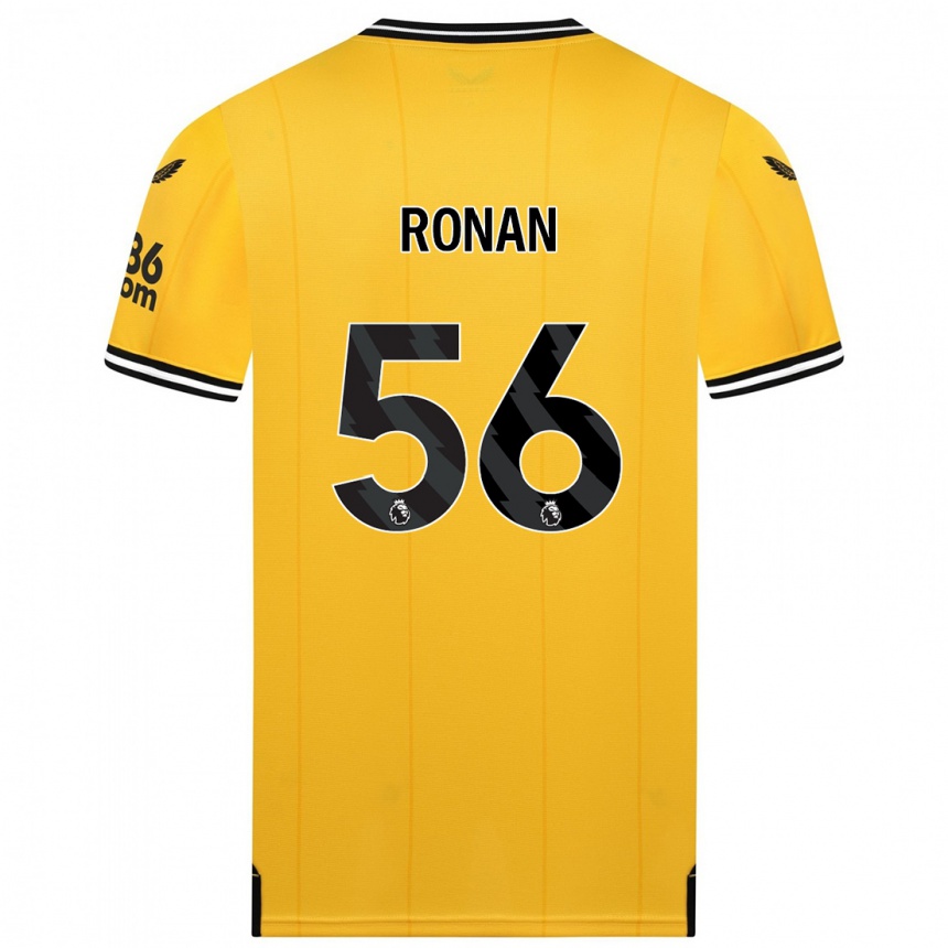 Kids Football Connor Ronan #56 Yellow Home Jersey 2023/24 T-Shirt Canada