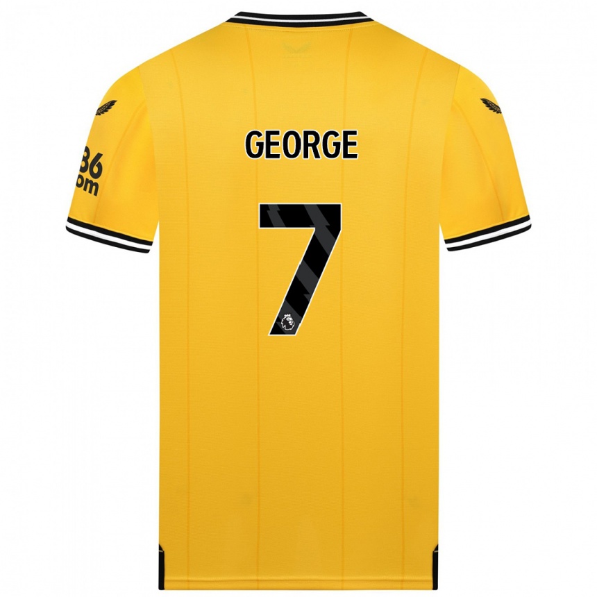 Kids Football Tammi George #7 Yellow Home Jersey 2023/24 T-Shirt Canada