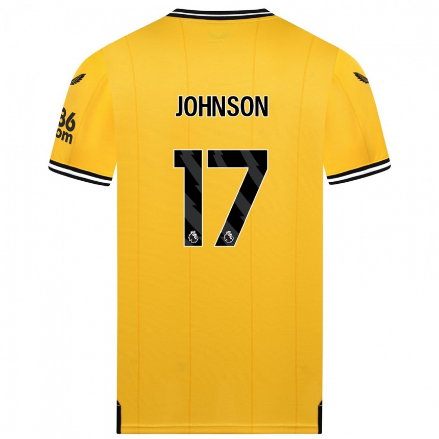 Enfant Football Maillot Katie Johnson #17 Jaune Tenues Domicile 2023/24 Canada