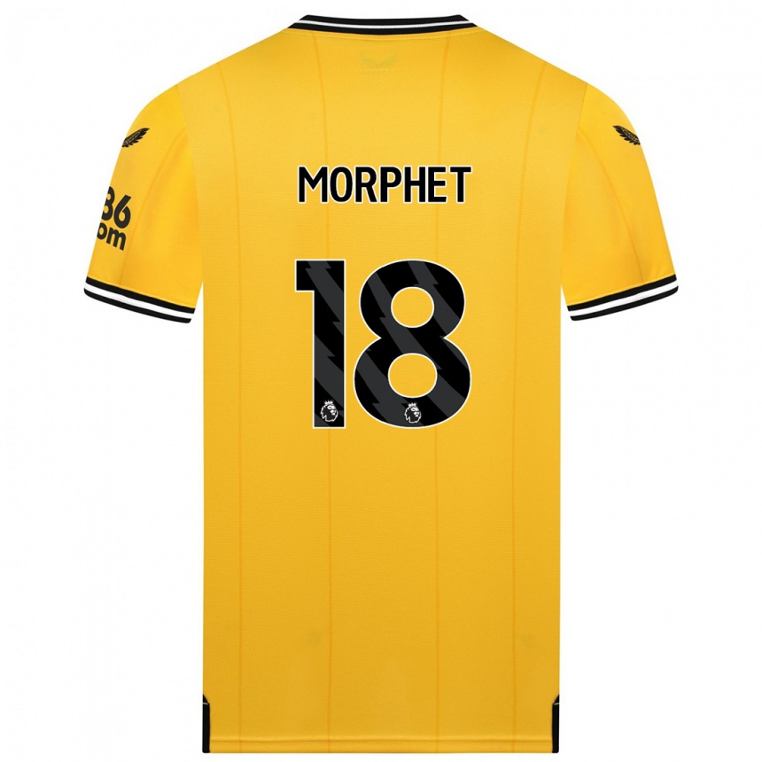 Enfant Football Maillot Anna Morphet #18 Jaune Tenues Domicile 2023/24 Canada