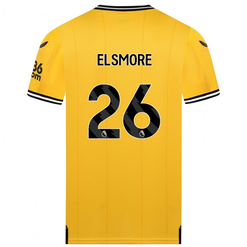 Enfant Football Maillot Ria Elsmore #26 Jaune Tenues Domicile 2023/24 Canada