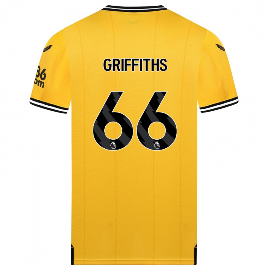 Enfant Football Maillot Harvey Griffiths #66 Jaune Tenues Domicile 2023/24 Canada