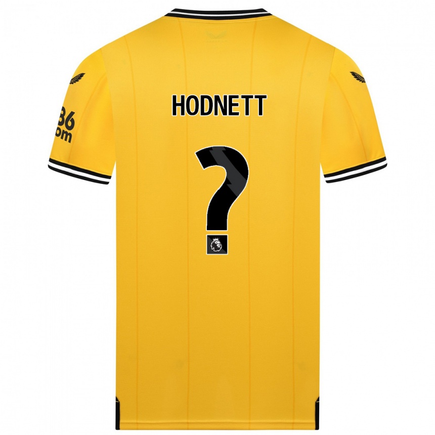 Kids Football Jack Hodnett #0 Yellow Home Jersey 2023/24 T-Shirt Canada