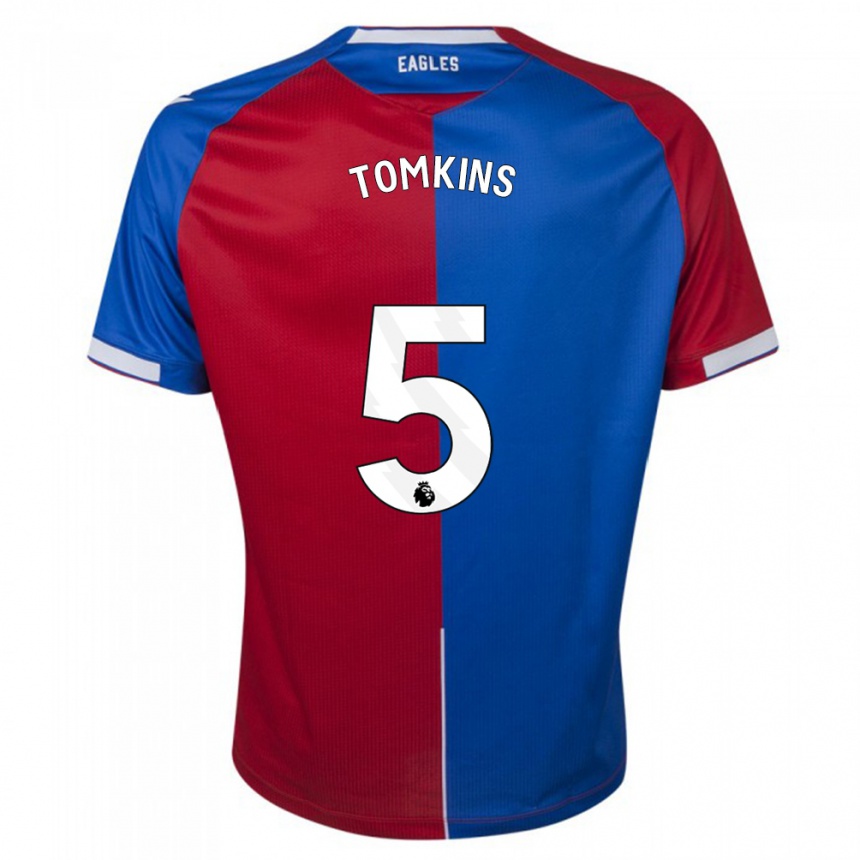 Kids Football James Tomkins #5 Red Blue Home Jersey 2023/24 T-Shirt Canada