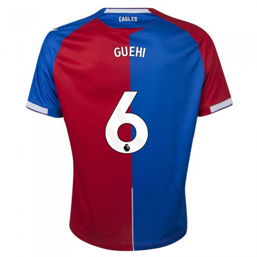 Enfant Football Maillot Marc Guéhi #6 Rouge Bleu Tenues Domicile 2023/24 Canada