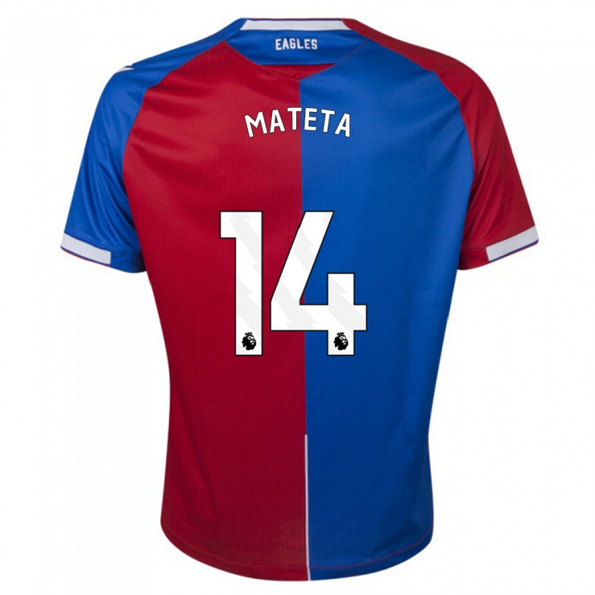 Kids Football Jean-Philippe Mateta #14 Red Blue Home Jersey 2023/24 T-Shirt Canada