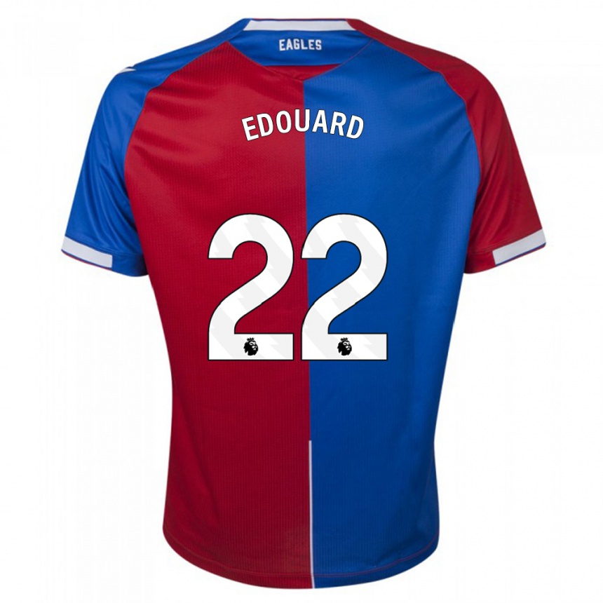 Enfant Football Maillot Odsonne Edouard #22 Rouge Bleu Tenues Domicile 2023/24 Canada