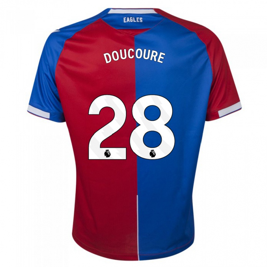 Kids Football Cheick Doucouré #28 Red Blue Home Jersey 2023/24 T-Shirt Canada