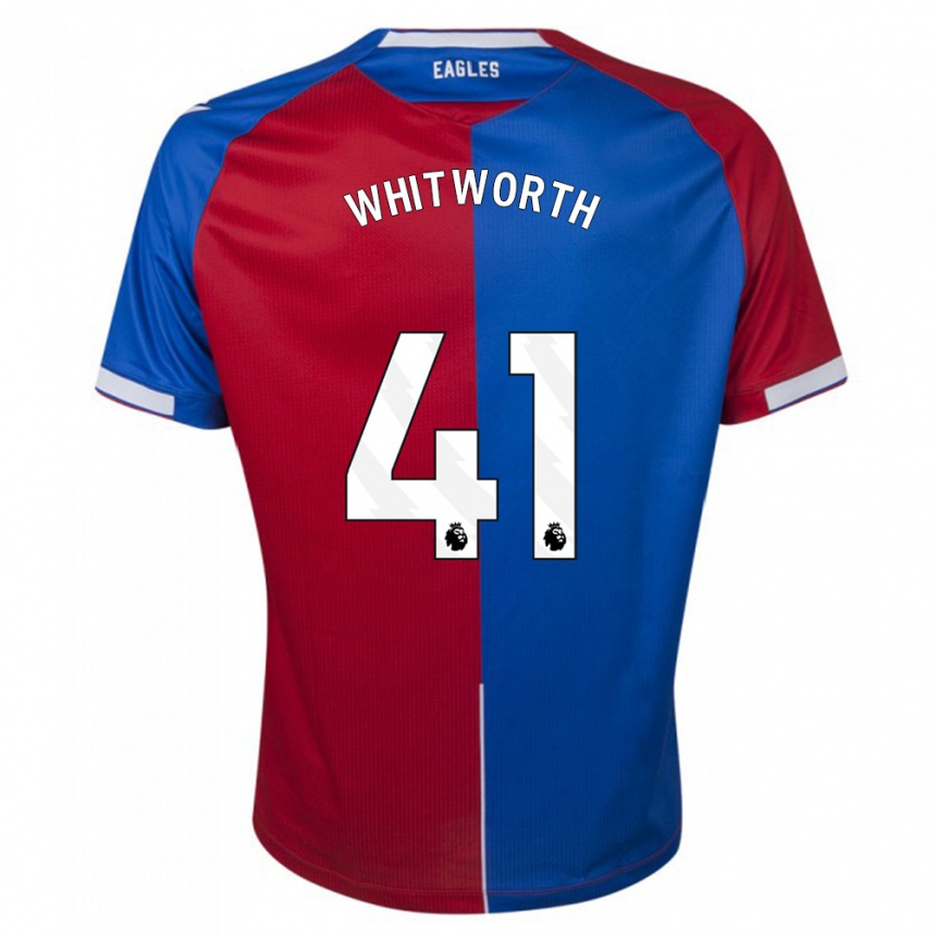 Kids Football Joe Whitworth #41 Red Blue Home Jersey 2023/24 T-Shirt Canada