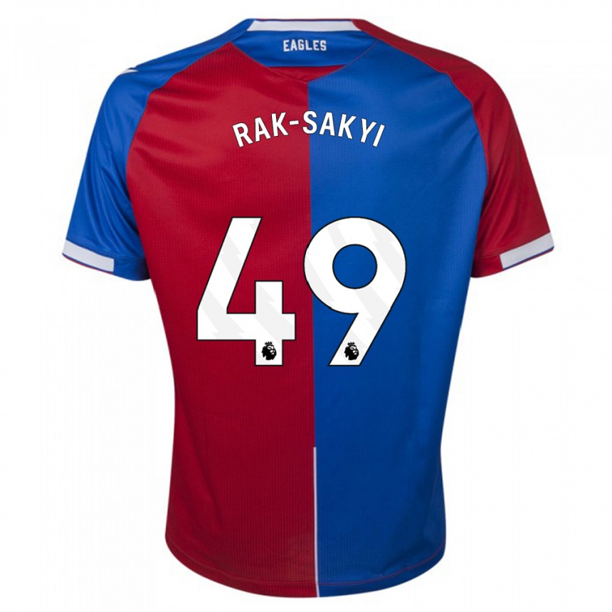 Kids Football Jesurun Rak-Sakyi #49 Red Blue Home Jersey 2023/24 T-Shirt Canada