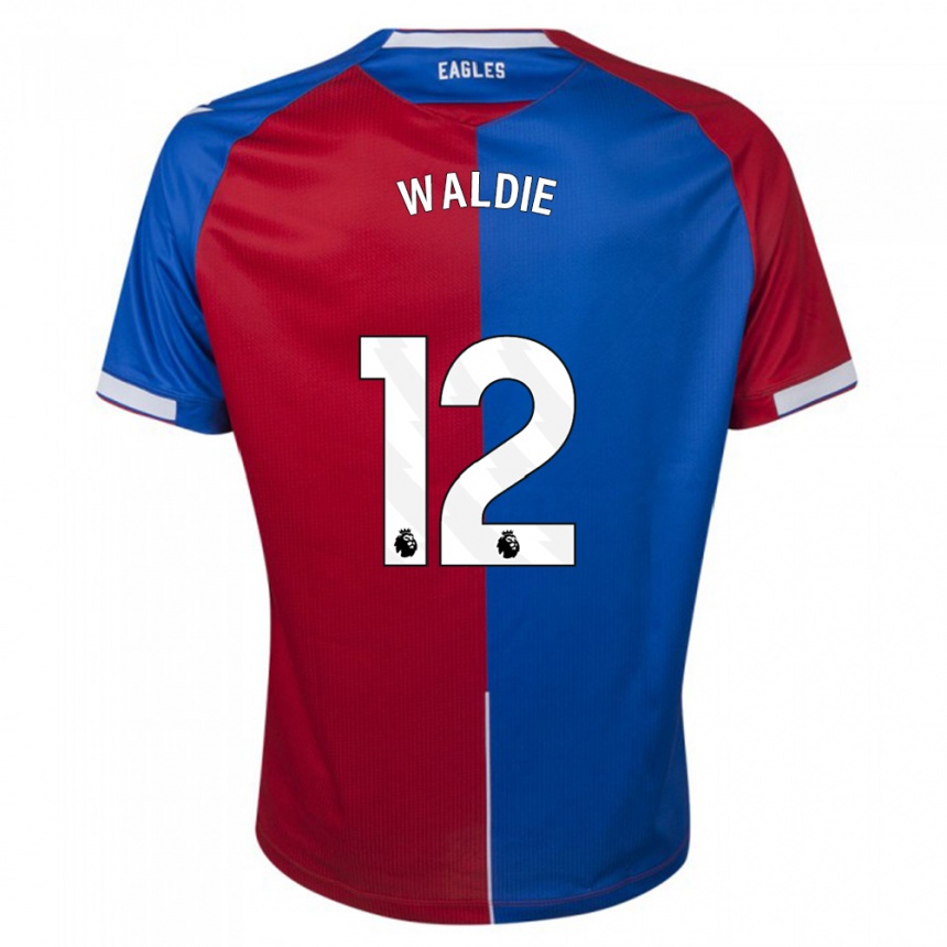 Kids Football Lizzie Waldie #12 Red Blue Home Jersey 2023/24 T-Shirt Canada