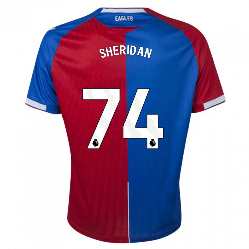 Enfant Football Maillot Joe Sheridan #74 Rouge Bleu Tenues Domicile 2023/24 Canada