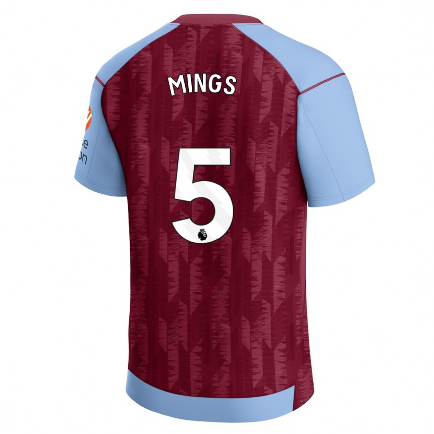 Enfant Football Maillot Tyrone Mings #5 Bleu Bordeaux Tenues Domicile 2023/24 Canada