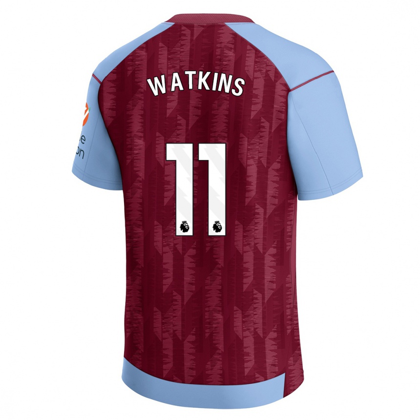 Enfant Football Maillot Ollie Watkins #11 Bleu Bordeaux Tenues Domicile 2023/24 Canada