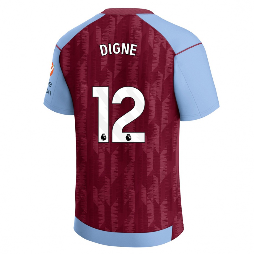 Kids Football Lucas Digne #12 Claret Blue Home Jersey 2023/24 T-Shirt Canada