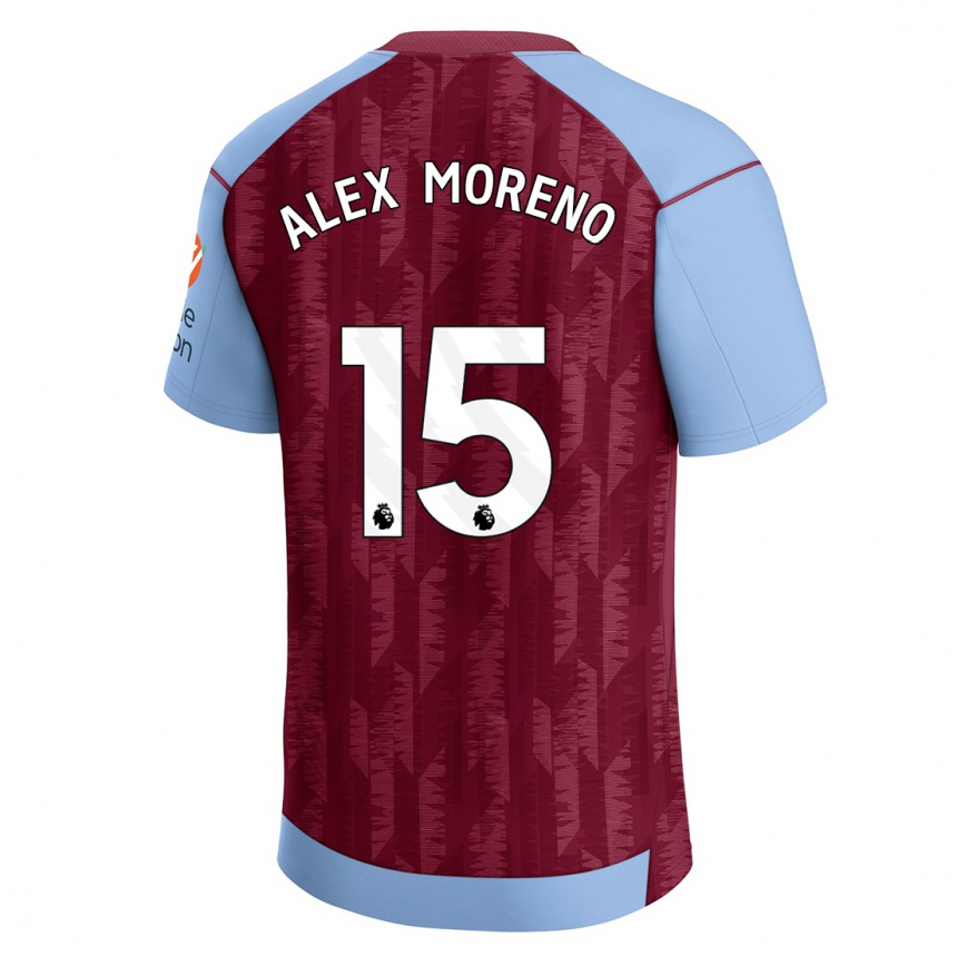 Kids Football Álex Moreno #15 Claret Blue Home Jersey 2023/24 T-Shirt Canada