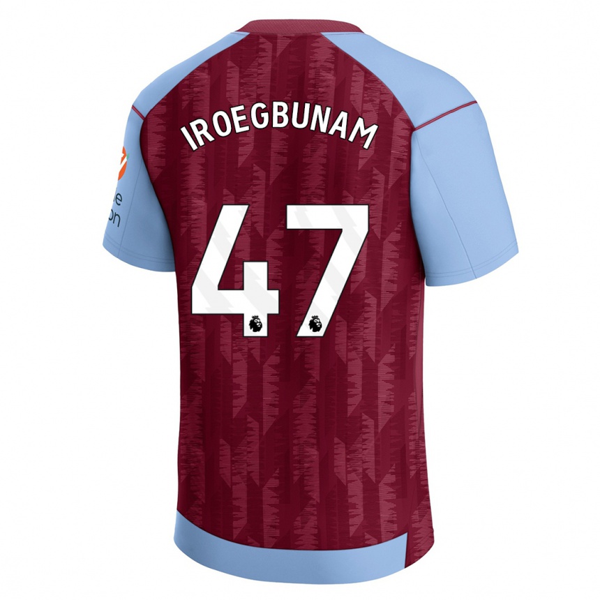 Enfant Football Maillot Tim Iroegbunam #47 Bleu Bordeaux Tenues Domicile 2023/24 Canada