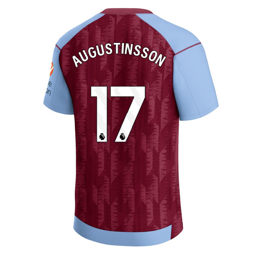 Kids Football Ludwig Augustinsson #17 Claret Blue Home Jersey 2023/24 T-Shirt Canada