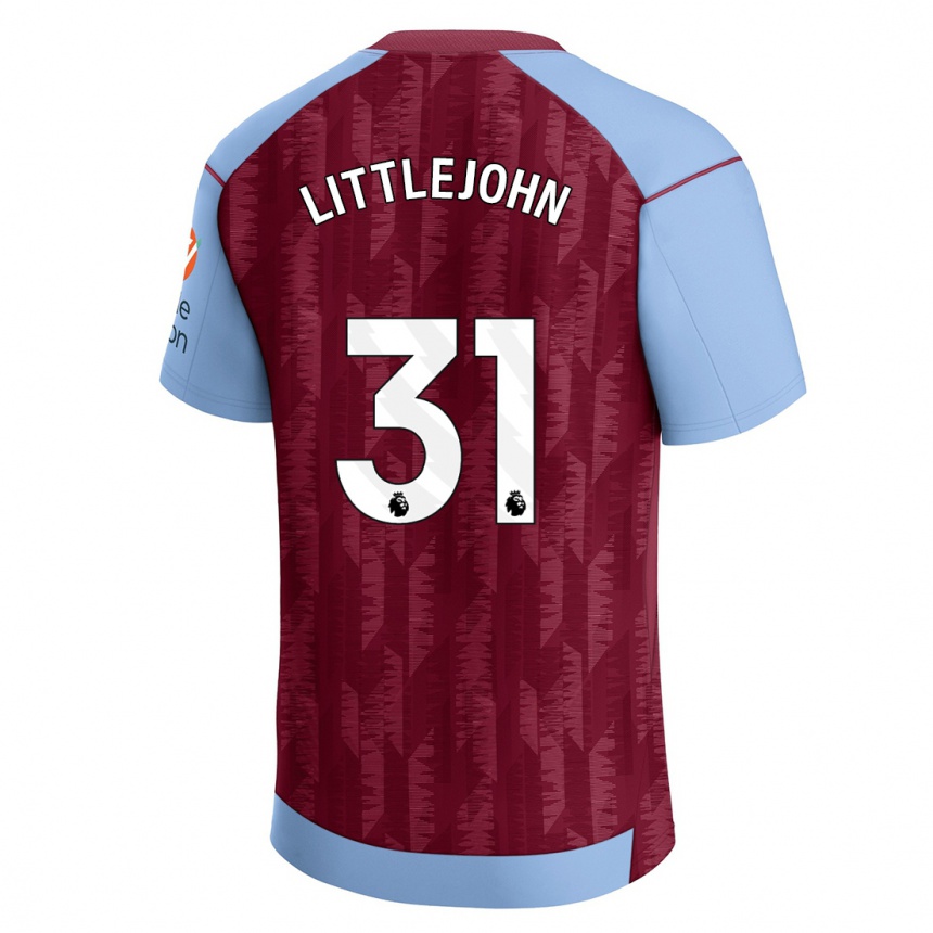 Kids Football Ruesha Littlejohn #31 Claret Blue Home Jersey 2023/24 T-Shirt Canada